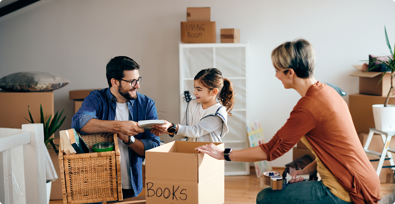 Family moving into new home